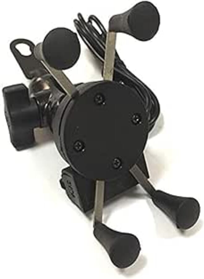 SMA - Motorcycle X-Grip Cell Phone Mount Holder USB Charger